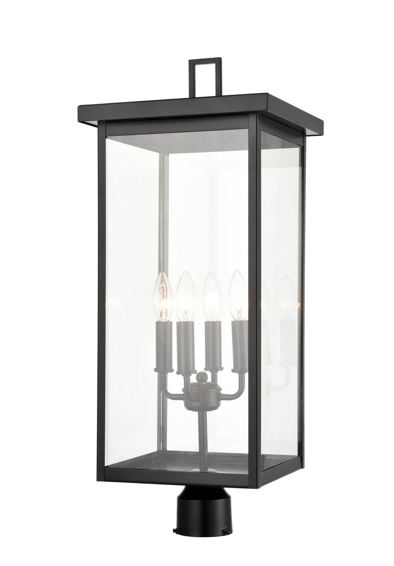 Millennium 2604-PBK Barkeley Four Light Outdoor Post Lantern, Powder Coated Black Main Image.jpg