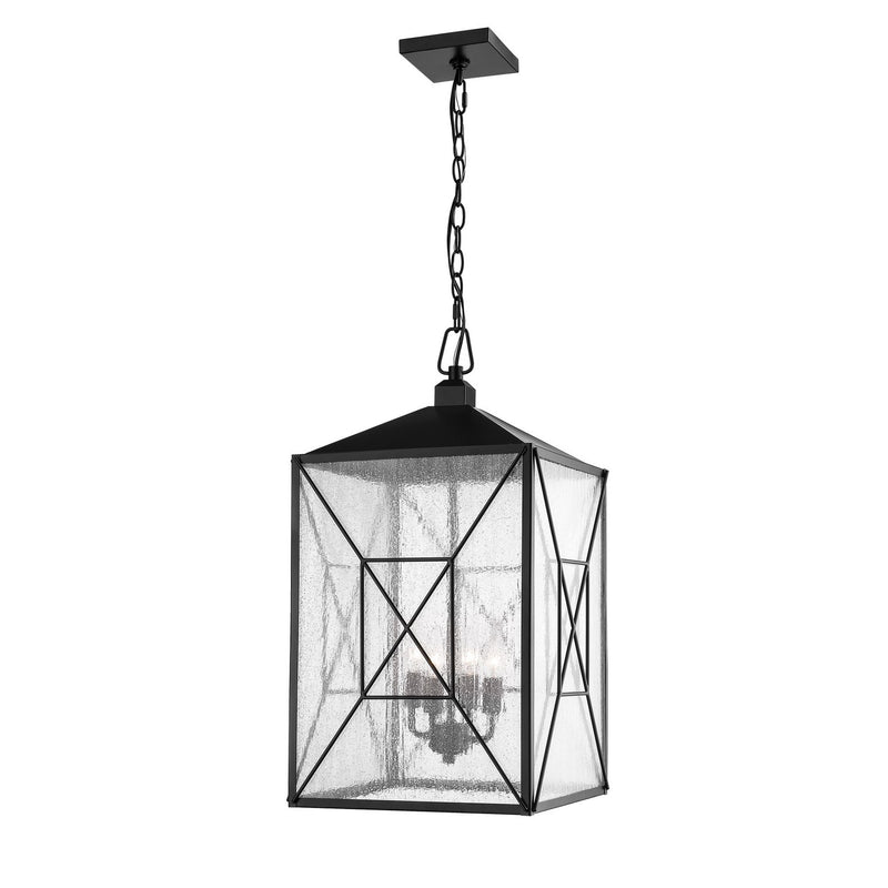Millennium 2645-PBK Caswell Four Light Outdoor Hanging Lantern, Powder Coated Black Main Image.jpg