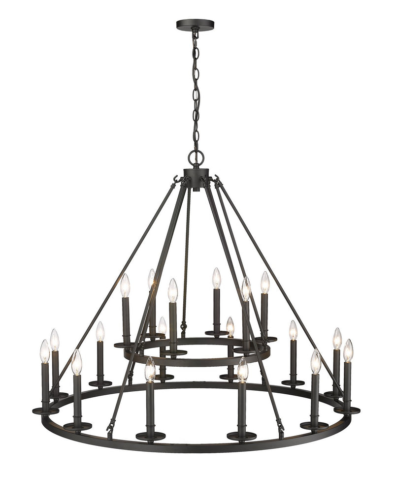 Millennium 6718-MB Florence 18 Light Chandelier, Matte Black Main Image.jpg