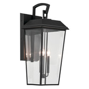Kichler 59121BKT Three Light Outdoor Wall Mount, Textured Black