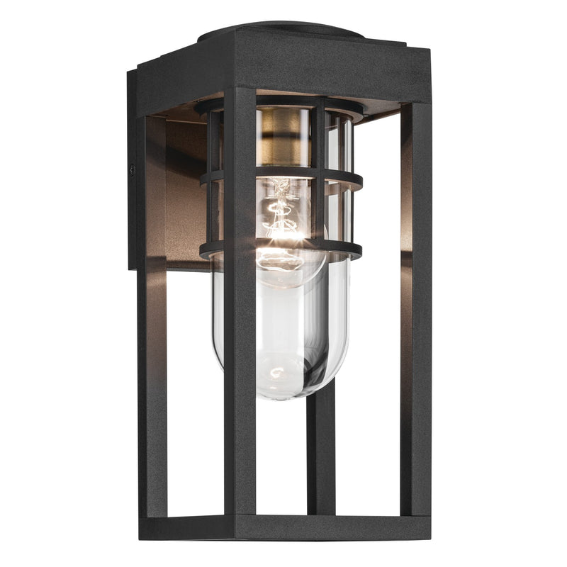 Kichler 59137BKT One Light Outdoor Wall Mount, Textured Black