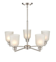 Millennium 2815-BN Amberle Five Light Chandelier, Brushed Nickel Main Image.jpg