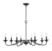 Millennium 4388-MB Delvona Eight Light Chandelier, Matte Black Main Image.jpg