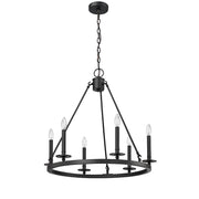 Millennium 6706-MB Florence Six Light Chandelier, Matte Black Main Image.jpg