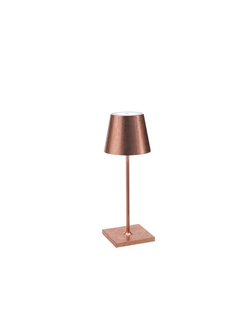 Zafferano LD0320RFR Poldina Pro LED Table Lamp, Copper leaf Main Image.jpg