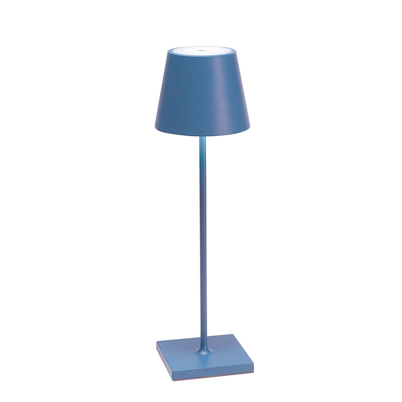 Zafferano LD0340A4 Poldina Pro LED Table Lamp, Avio Blue Main Image.jpg