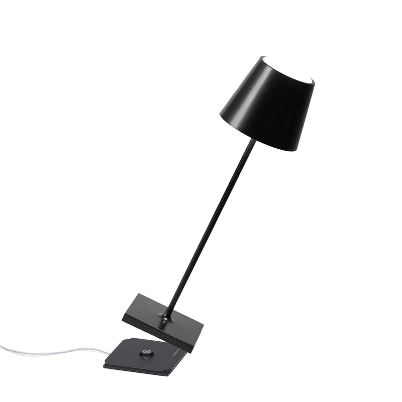 Zafferano LD0340D4 Poldina Pro LED Table Lamp, Matte Black Main Image.jpg