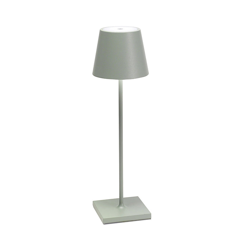Zafferano LD0340G4 Poldina Pro LED Table Lamp, Sage Main Image.jpg