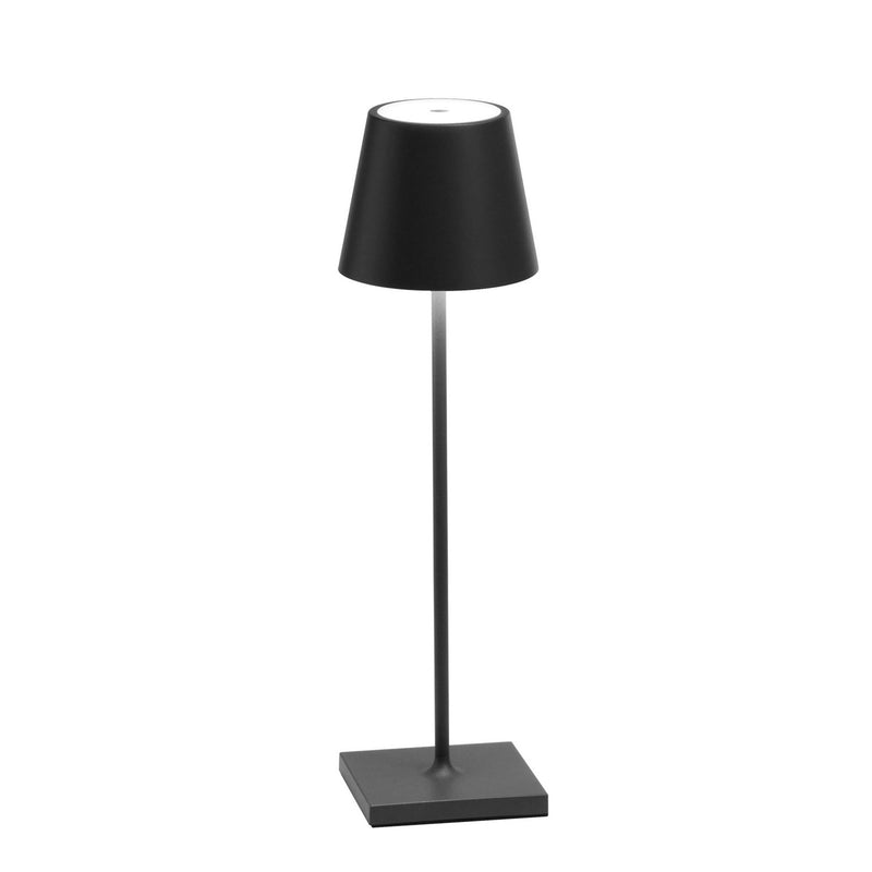 Zafferano LD0340N4 Poldina Pro LED Table Lamp, Dark grey Main Image.jpg