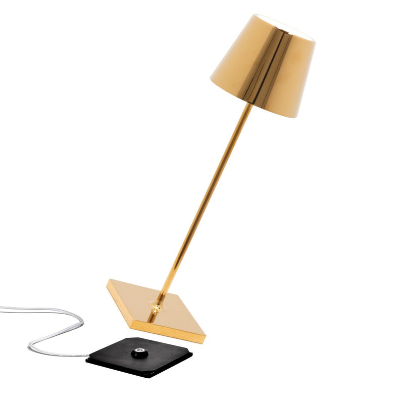 Zafferano LD0340O4 Poldina LED Table Lamp, Glossy Gold Main Image.jpg