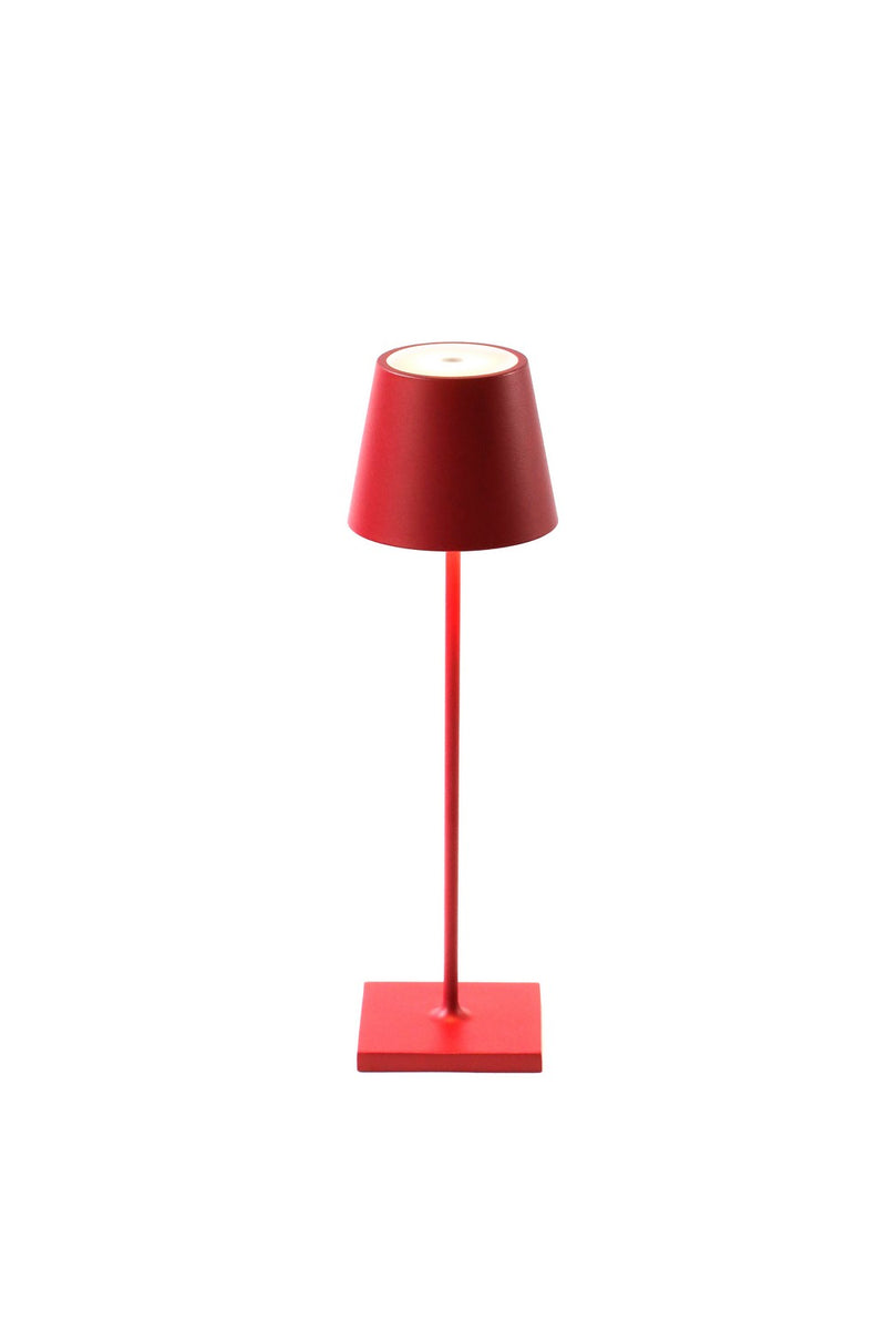 Zafferano LD0340U4 Poldina LED Table Lamp, Ruby Red Main Image.jpg