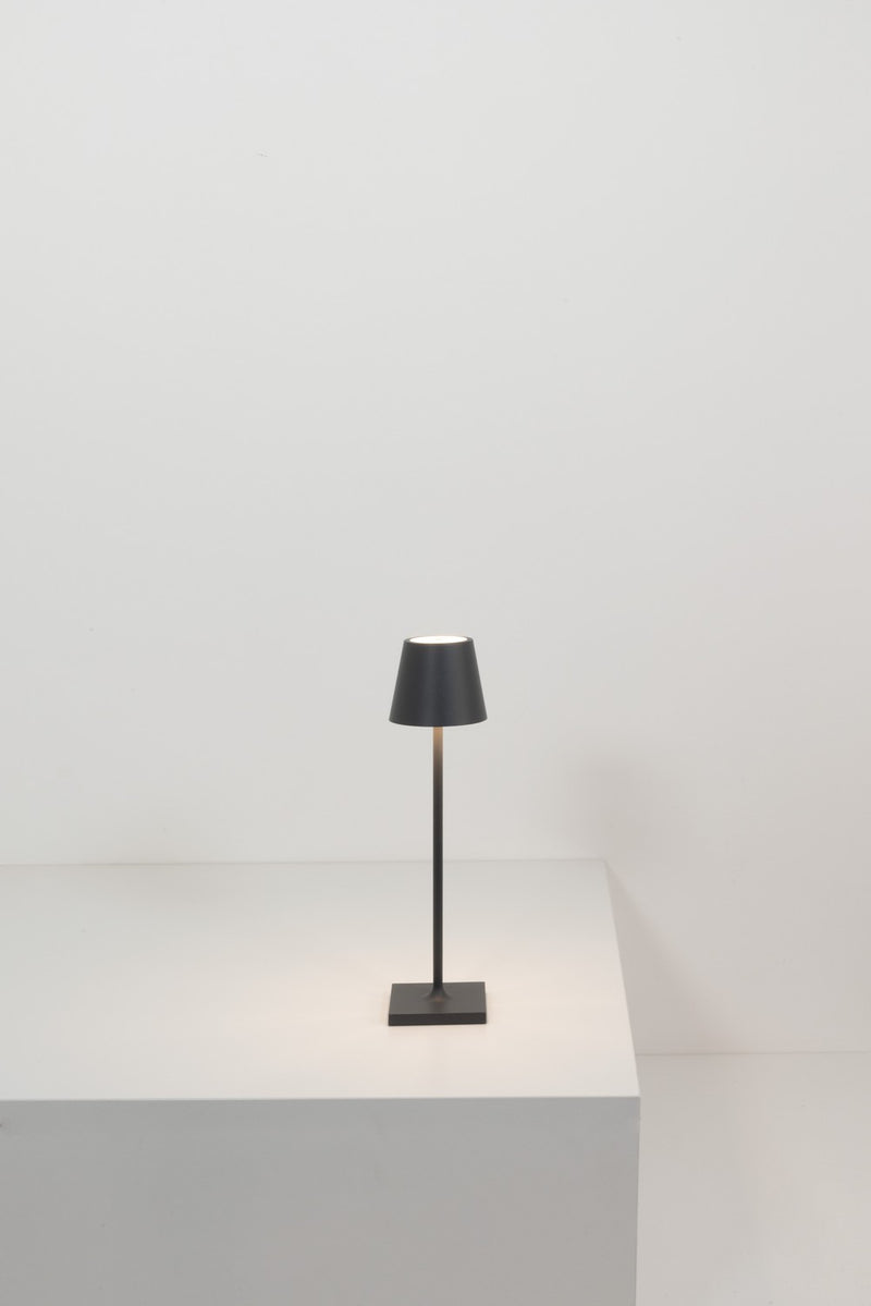 Zafferano LD0490D3 Poldina LED Table Lamp, Black Main Image.jpg