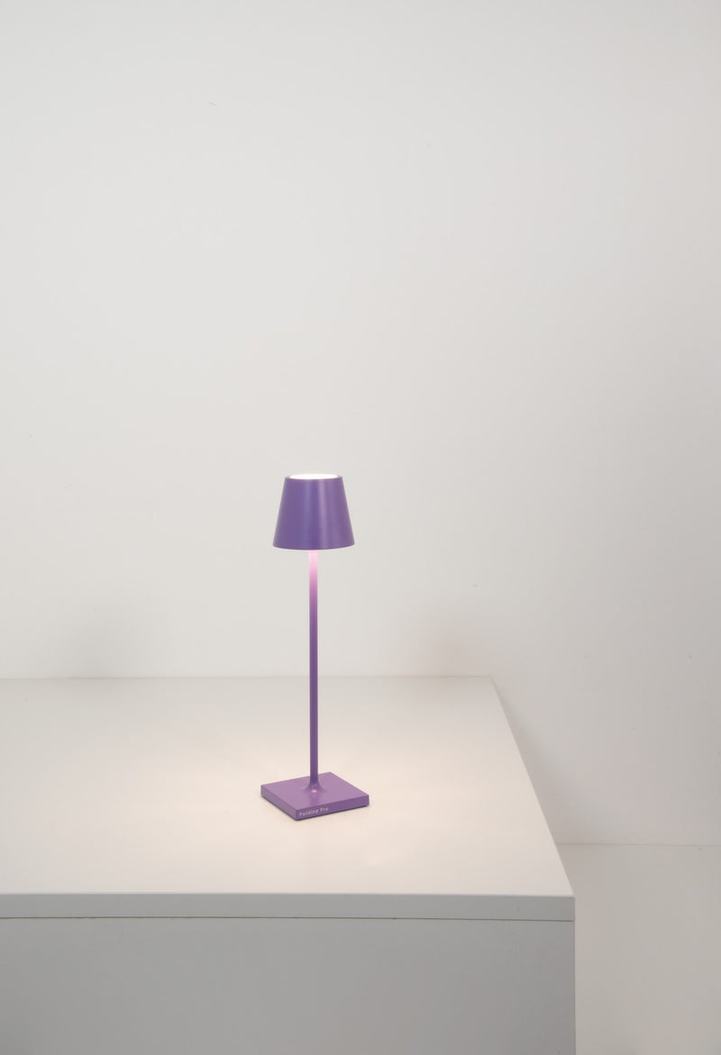 Zafferano LD0490L3 Poldina LED Table Lamp, Lilac Main Image.jpg