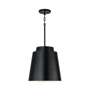 Capital Lighting AA1034MB One Light Pendant, Matte Black