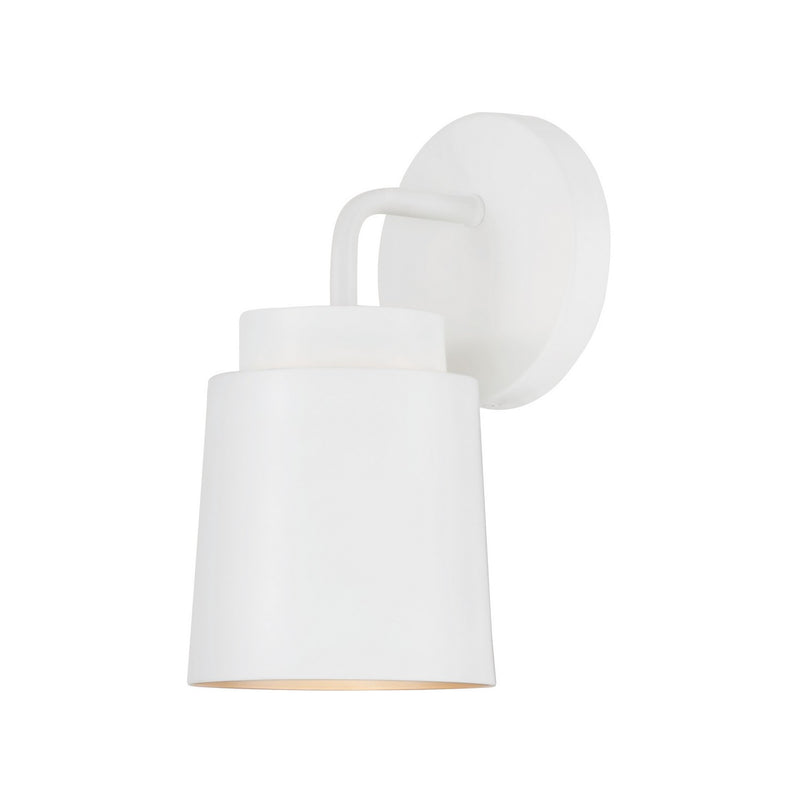 Capital Lighting AA1035WE One Light Wall Sconce, Matte White