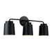 Capital Lighting AA1036MB Three Light Vanity, Matte Black