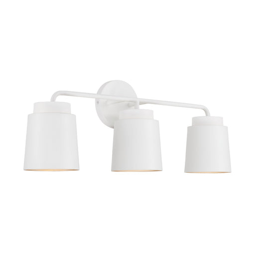 Capital Lighting AA1036WE Three Light Vanity, Matte White