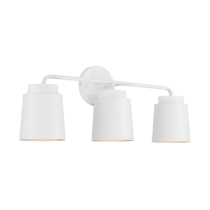 Capital Lighting AA1036WE Three Light Vanity, Matte White