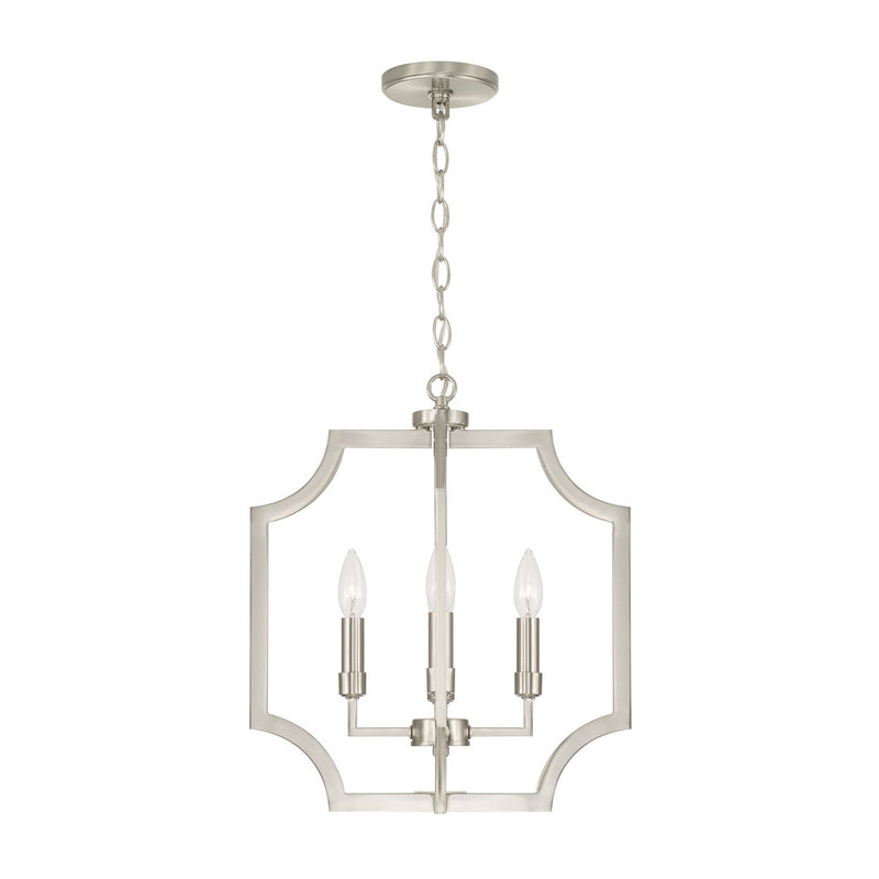 Capital Lighting AA1037BN Four Light Foyer Pendant, Brushed Nickel