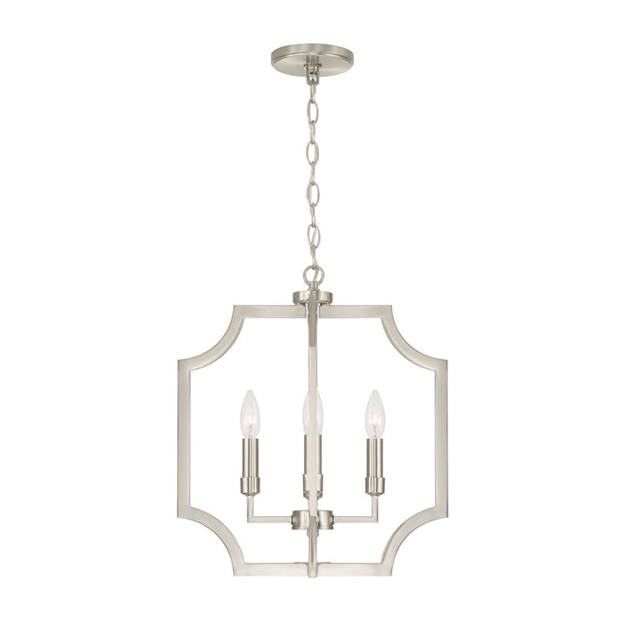 Capital Lighting AA1037BN Four Light Foyer Pendant, Brushed Nickel