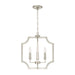 Capital Lighting AA1037BN Four Light Foyer Pendant, Brushed Nickel