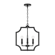 Capital Lighting AA1037MB Four Light Foyer Pendant, Matte Black
