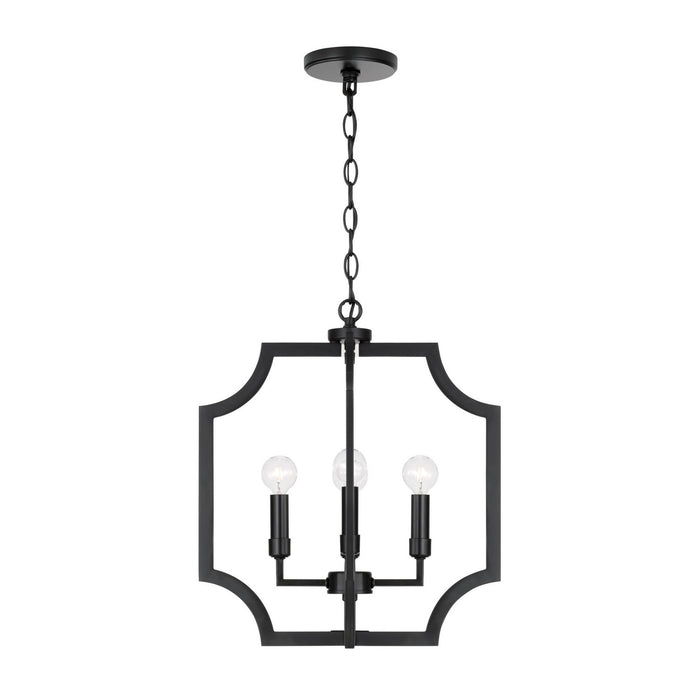 Capital Lighting AA1037MB Four Light Foyer Pendant, Matte Black