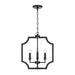 Capital Lighting AA1037MB Four Light Foyer Pendant, Matte Black