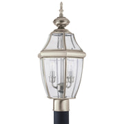 Generation Lighting 8229-965 Lancaster Two Light Outdoor Post Lantern, Antique Brushed Nickel Main Image.jpg
