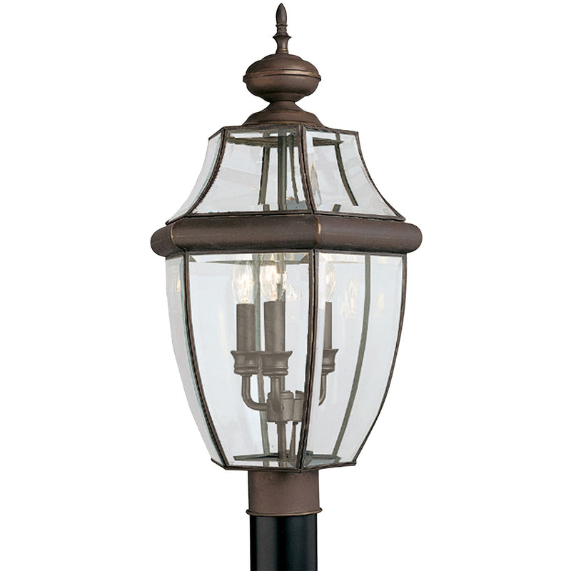 Generation Lighting 8239-71 Lancaster Three Light Outdoor Post Lantern, Antique Bronze Main Image.jpg