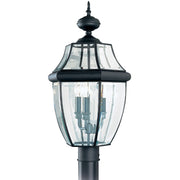 Generation Lighting 8239-12 Lancaster Three Light Outdoor Post Lantern, Black Main Image.jpg