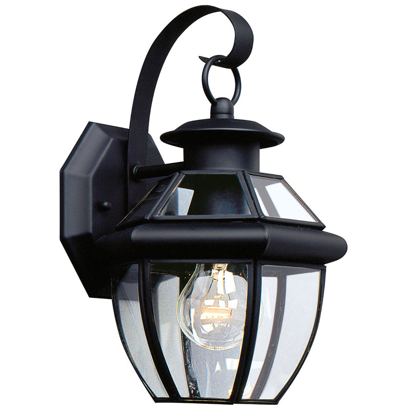Generation Lighting 8037-12 Lancaster One Light Outdoor Wall Lantern, Black Main Image.jpg