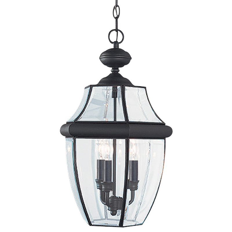 Generation Lighting 6039-12 Lancaster Three Light Outdoor Pendant, Black Main Image.jpg