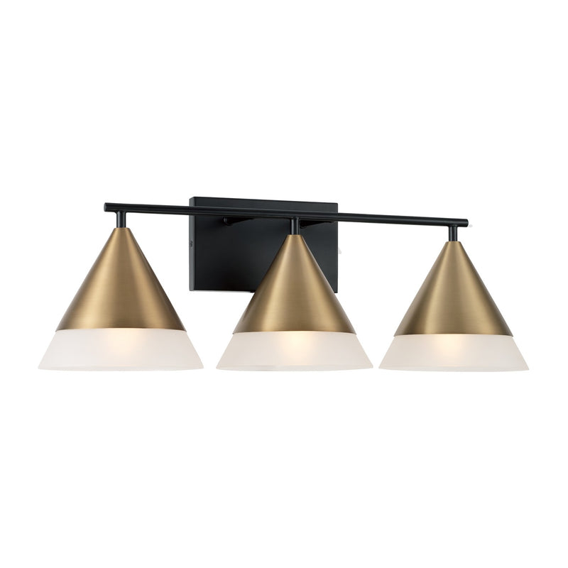 Capital Lighting 151931AB Avant Three Light Vanity, Aged Brass and Black Main Image.jpg