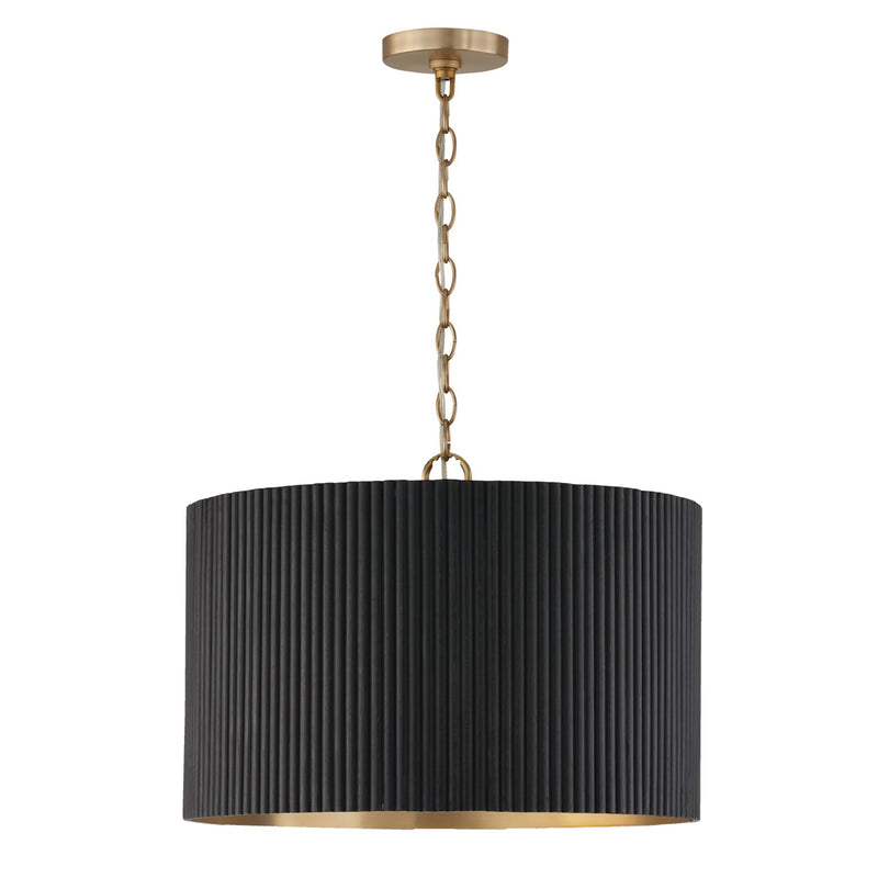 Capital Lighting 350741KR Donovan Three Light Pendant, Black Stain and Matte Brass Main Image.jpg