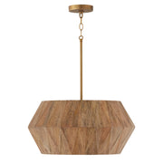 Capital Lighting 351041LW Nadeau Four Light Pendant, Light Wood and Patinaed Brass Main Image.jpg