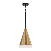 Capital Lighting 351911AB Avant One Light Pendant, Aged Brass and Black Main Image.jpg