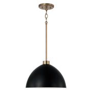 Capital Lighting 352011AB Ross One Light Pendant, Aged Brass and Black Main Image.jpg
