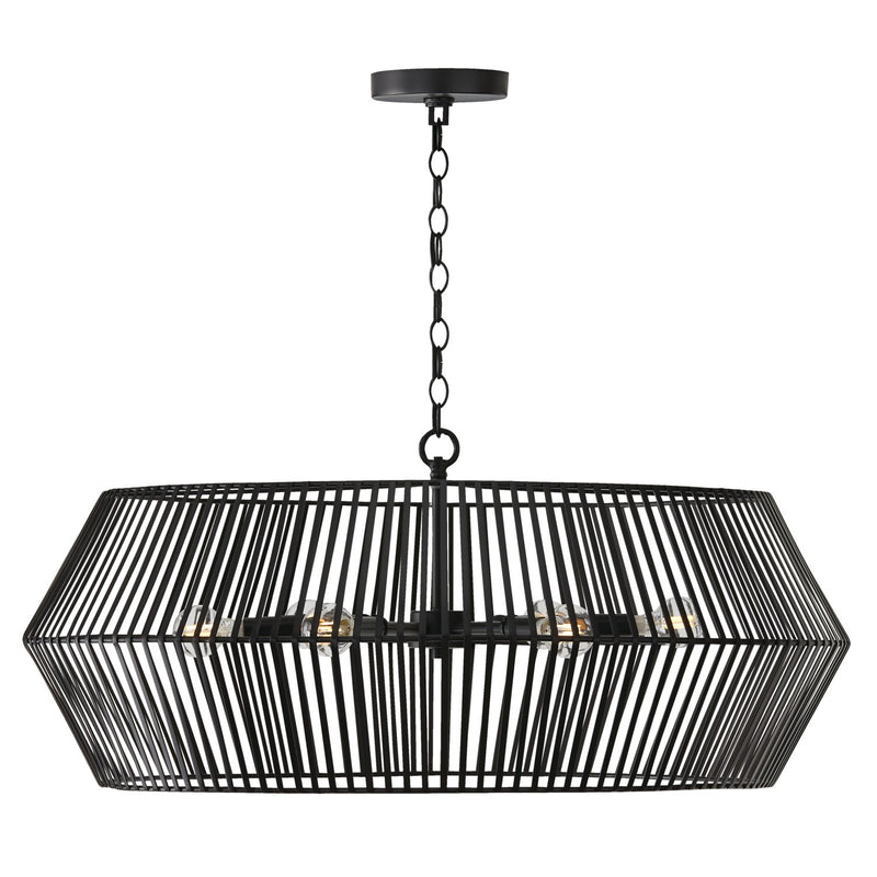 Capital Lighting 430361MB Kaiya Six Light Chandelier, Matte Black Main Image.jpg