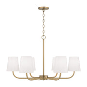 Capital Lighting 449462AD-706 Brody Six Light Chandelier, Aged Brass Main Image.jpg