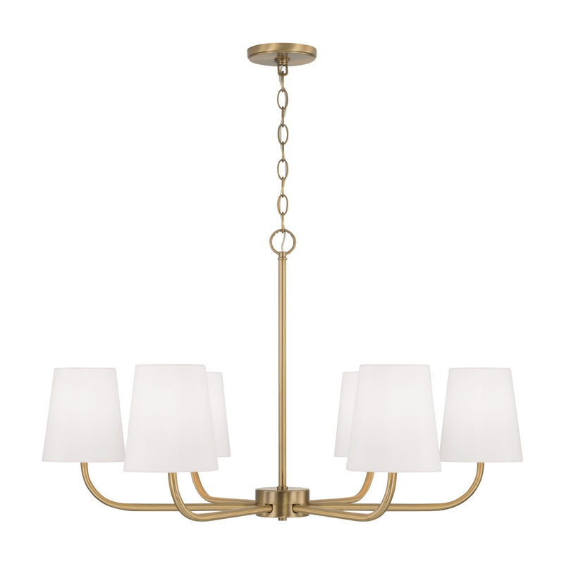 Capital Lighting 449462AD-706 Brody Six Light Chandelier, Aged Brass Main Image.jpg