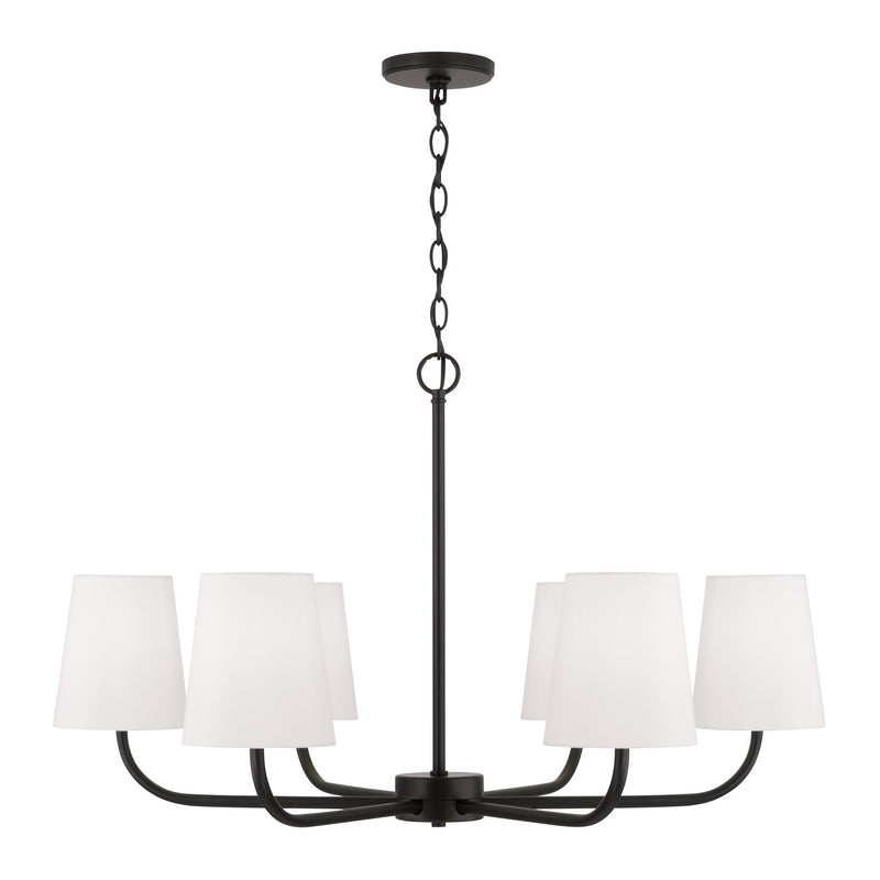 Capital Lighting 449462MB-706 Brody Six Light Chandelier, Matte Black Main Image.jpg