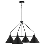 Capital Lighting 451341MB Alden Four Light Chandelier, Matte Black Main Image.jpg
