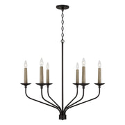 Capital Lighting 451561MB Wilder Six Light Chandelier, Matte Black Main Image.jpg