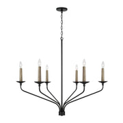 Capital Lighting 451562MB Wilder Six Light Chandelier, Matte Black Main Image.jpg
