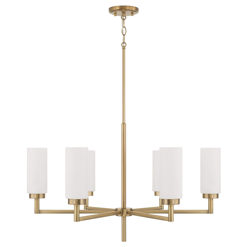 Capital Lighting 451761AD Alyssa Six Light Chandelier, Aged Brass Main Image.jpg
