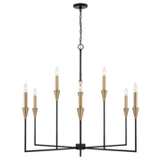 Capital Lighting 451991AB Avant Nine Light Chandelier, Aged Brass and Black Main Image.jpg
