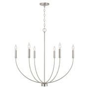 Capital Lighting 452161BN Ansley Six Light Chandelier, Brushed Nickel Main Image.jpg