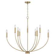 Capital Lighting 452191AD Ansley Nine Light Chandelier, Aged Brass Main Image.jpg