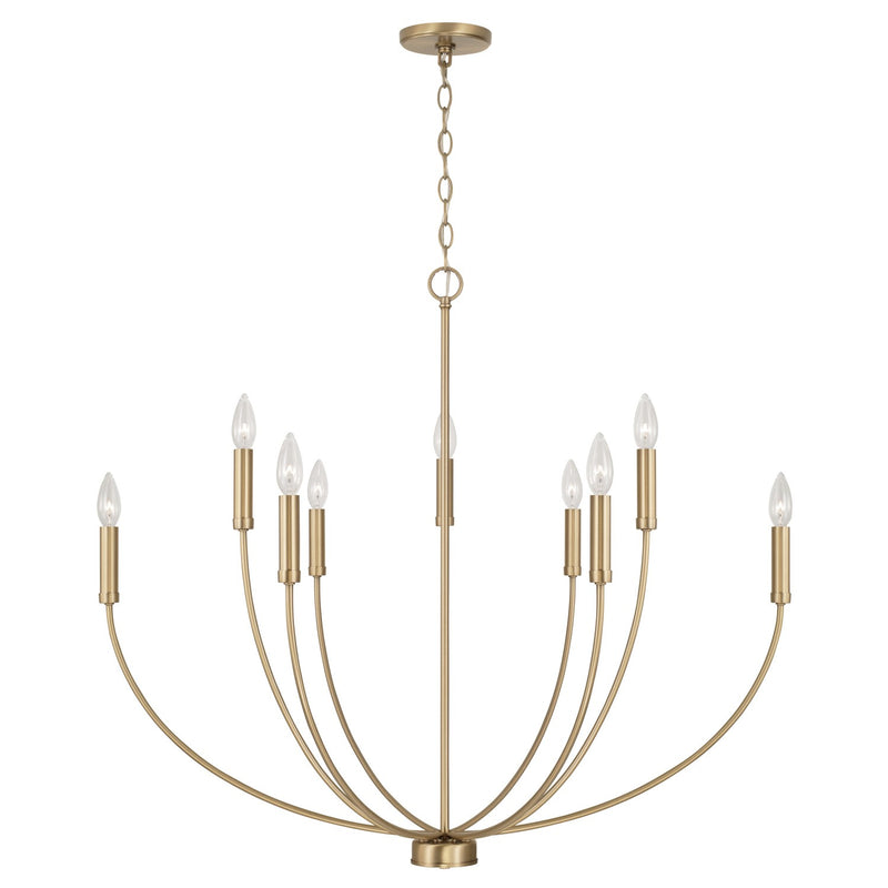 Capital Lighting 452191AD Ansley Nine Light Chandelier, Aged Brass Main Image.jpg